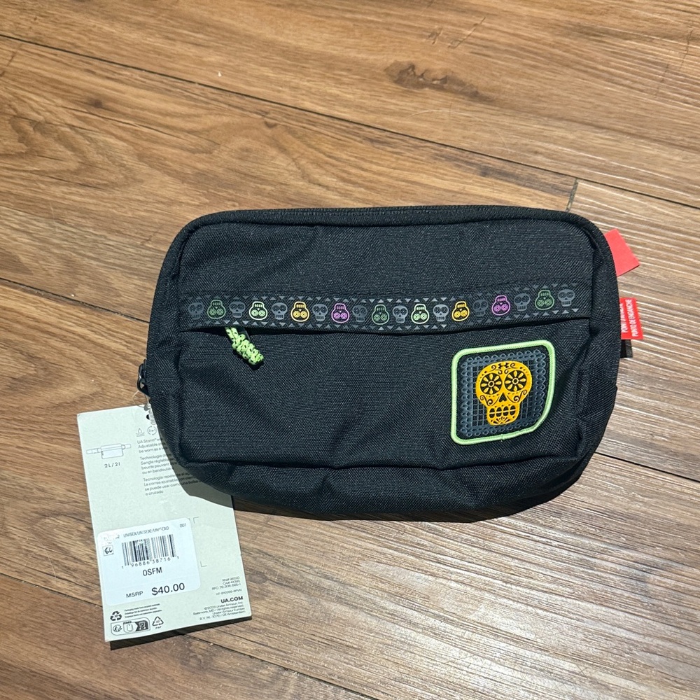 NWT Under Armour Black Day of the Dead Crossbody Bag